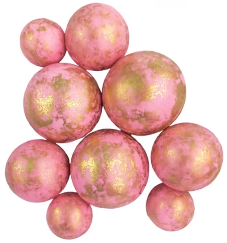 Шоколадные сферы Розовый мрамор (9шт)
