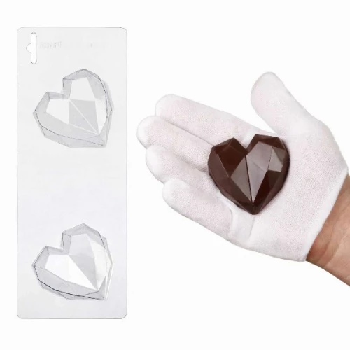 Пластикова форма для шоколаду "Рубінове серце"