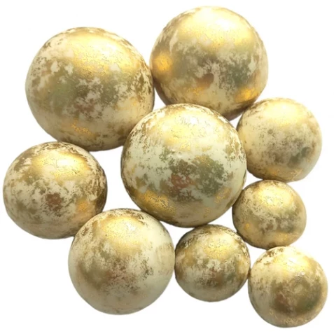 Шоколадні сфери Біло-золотий мармур (9шт)