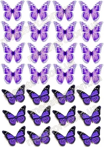 Вафельная картинка "Бабочки №36"