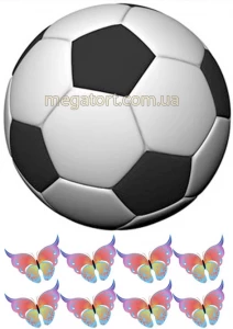 Вафельная картинка "Футбольный мяч №19"