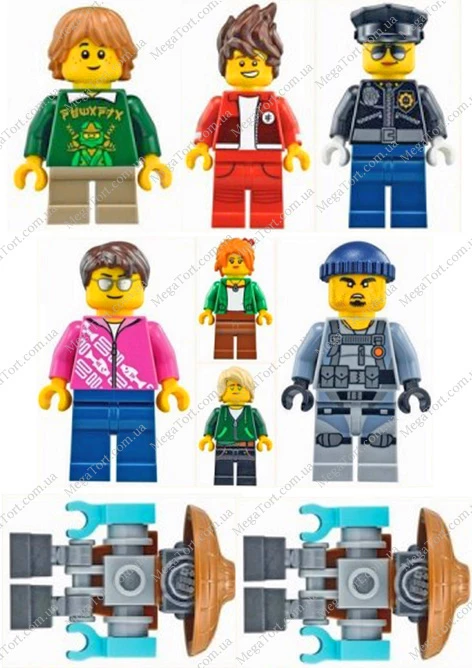 Вафельна картинка для топерів та пряників Лего роботи