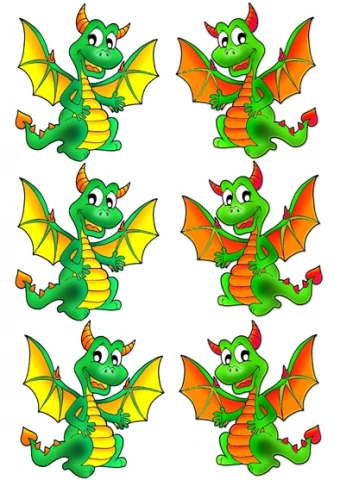 Вафельная картинка Веселые драконы